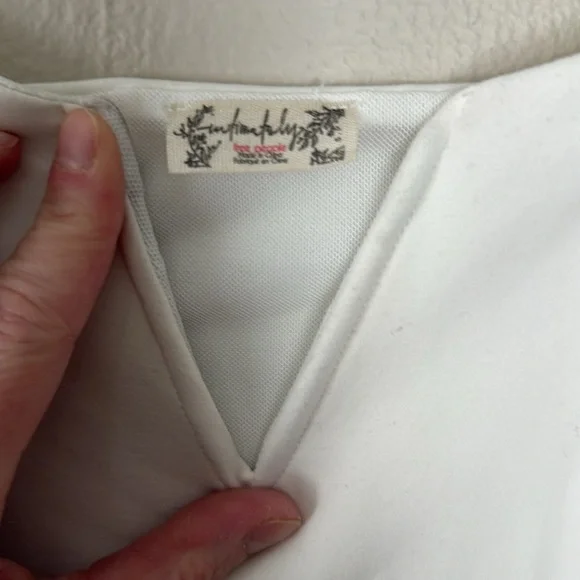 NWOT white Free People V notch bodysuit small - Picture 2 of 5
